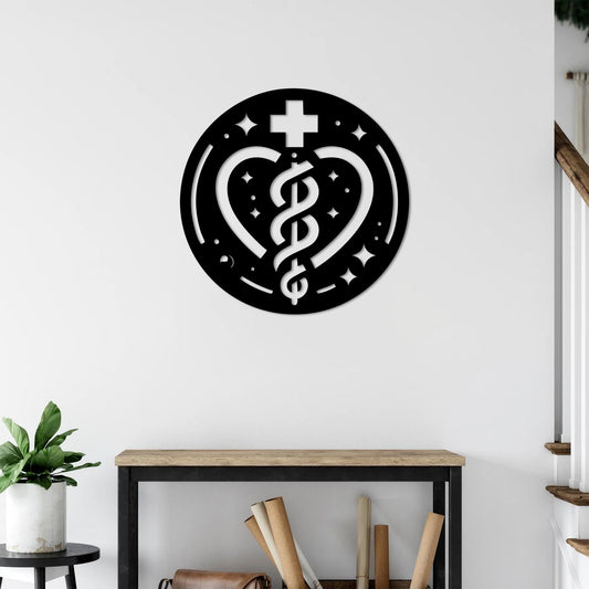 Harmony Circle Metal Wall Decor | Spiritual Wellness Art Sculpture