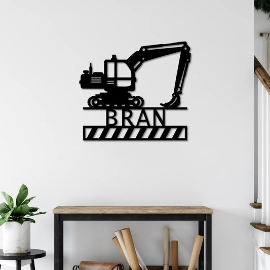Might of the Machine – Personalized Metal Wall Decor | Construction Art Sculpture