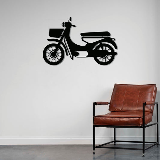 Vespa Vibes | Retro Moped Metal Wall Accent