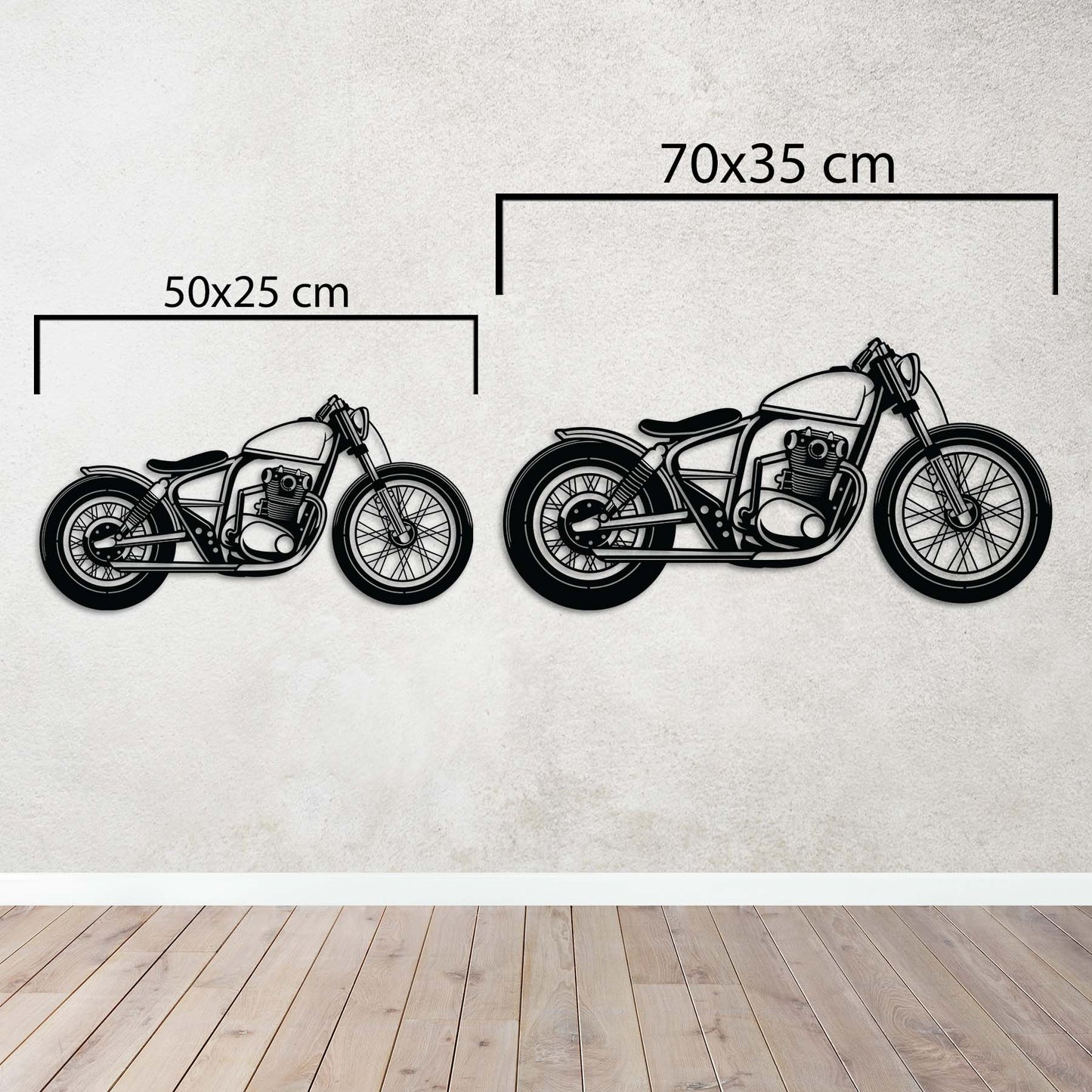 Timeless Ride | Vintage Bobber Motorcycle Metal Wall Display