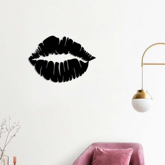 Silent Passion Kiss Metal Wall Art | Eternal Embrace Sculpture
