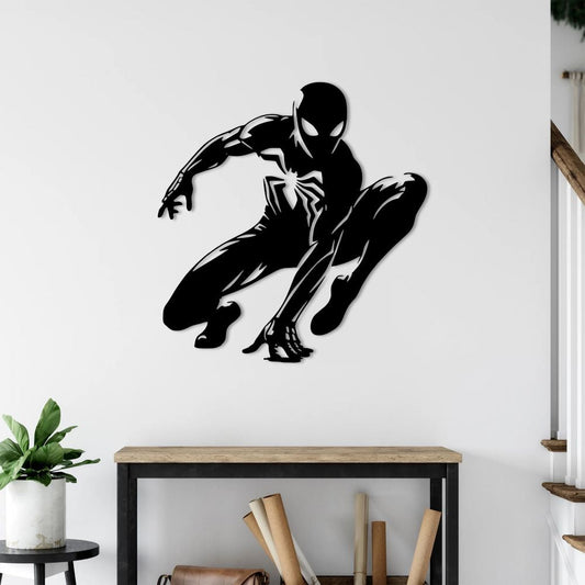 City Sentinel Metal Wall Decor | Dynamic Heroic Wall Sculpture