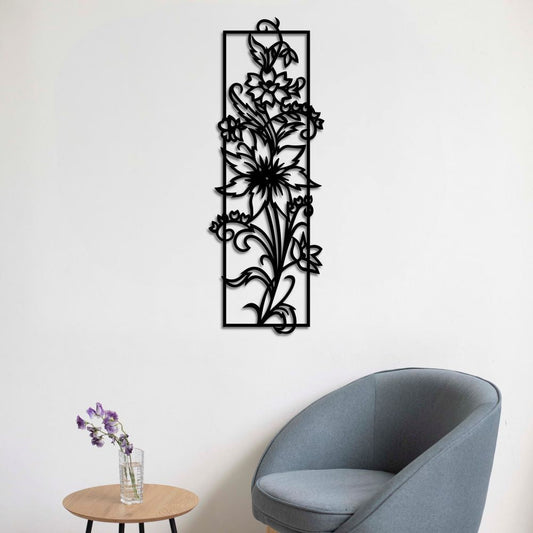 Whispers in Bloom | Elegant Floral Metal Wall Sculpture