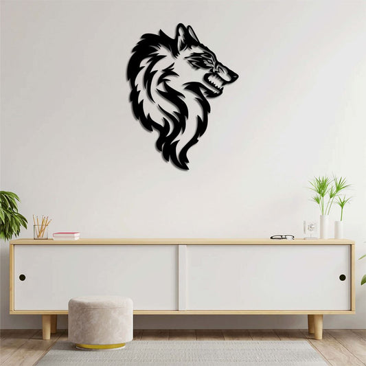 Lone Howl – Wolf Metal Wall Art