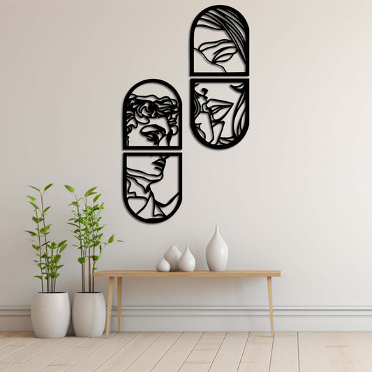 Romantic Window Metal Wall Decor | Symbol of Love and Connection