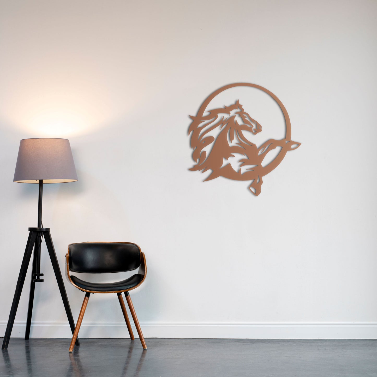 Majestic Horse Metal Wall Decor | Graceful Animal-Inspired Sculpture