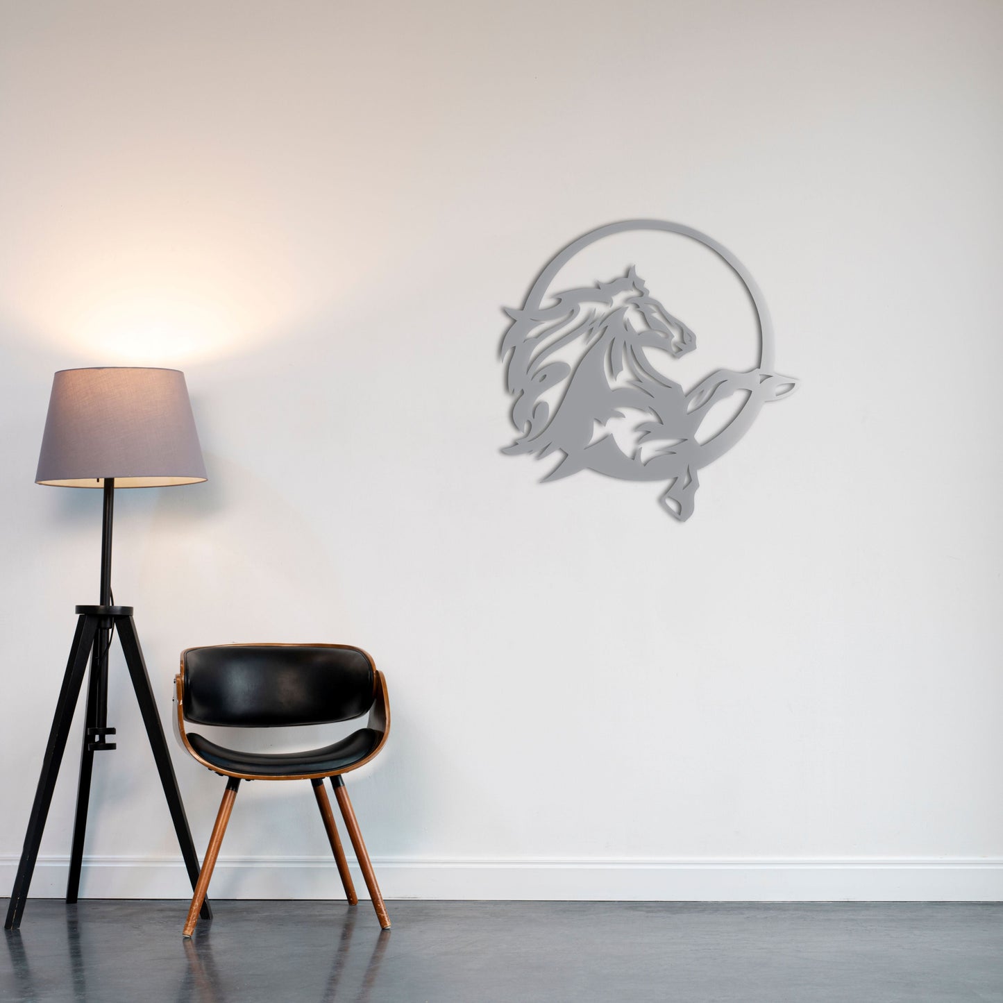 Majestic Horse Metal Wall Decor | Graceful Animal-Inspired Sculpture