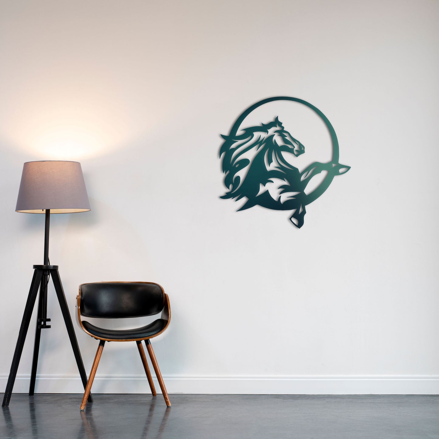 Majestic Horse Metal Wall Decor | Graceful Animal-Inspired Sculpture