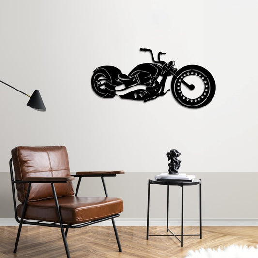 Ride the Wind | Chopper Motorcycle Metal Wall Sculpture