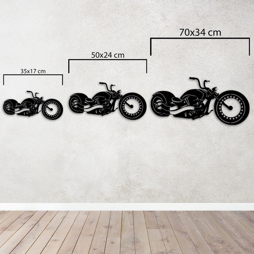 Ride the Wind | Chopper Motorcycle Metal Wall Sculpture