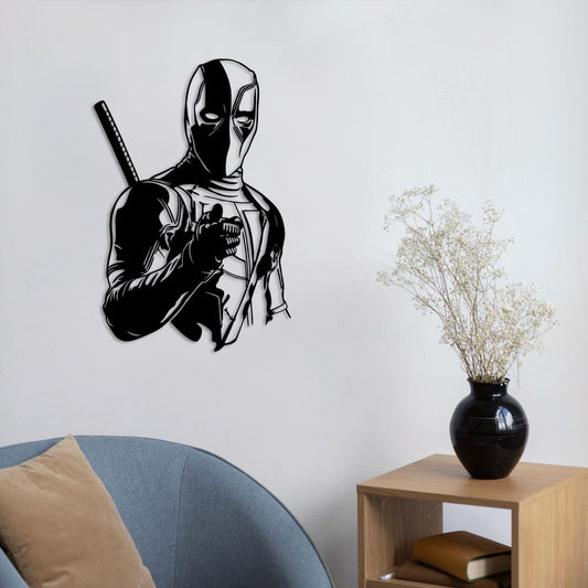 Deadpool Superhero Metal Wall Decor | Comic-Inspired Wall Sculpture
