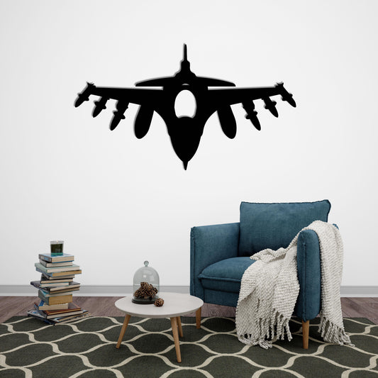 Military Jet Metal Wall Decor | Bold Aviation-Inspired Sculpture