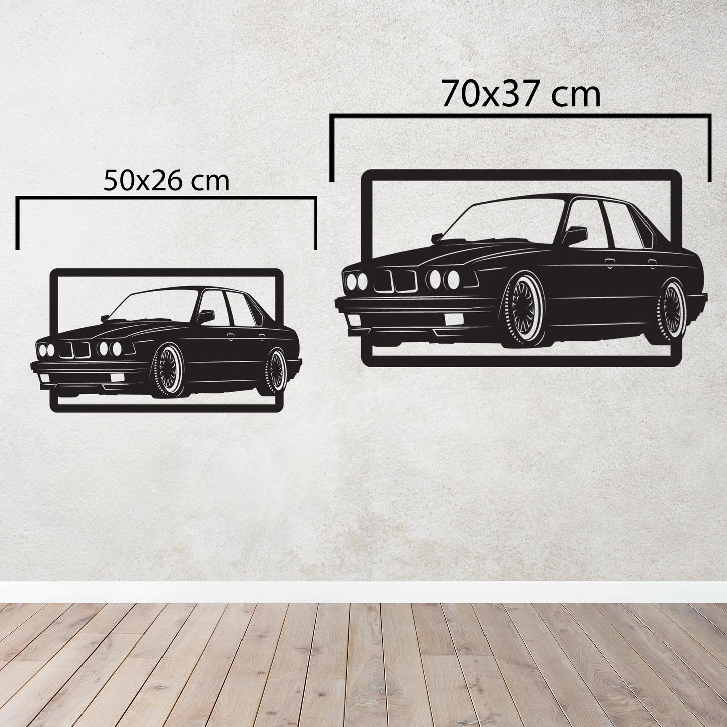 Timeless Icon: Classic BMW E30 Metal Wall Art