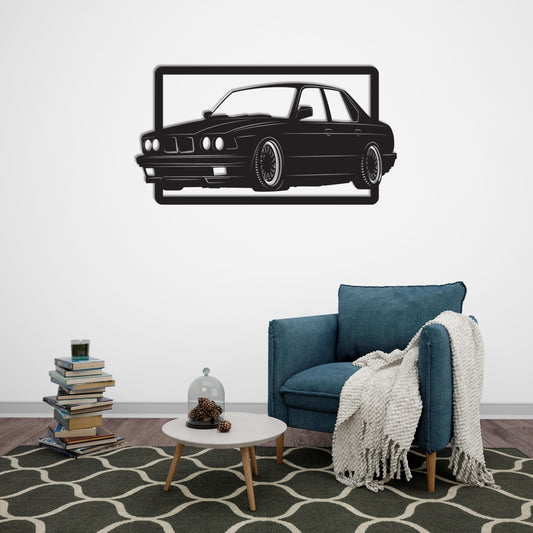 Timeless Icon: Classic BMW E30 Metal Wall Art