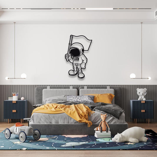 Celestial Voyager Metal Wall Decor | Galactic Adventure Sculpture