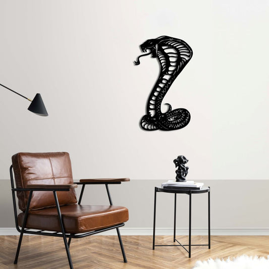 Cobra Serpent Metal Wall Decor | Powerful Symbolic Wall Sculpture