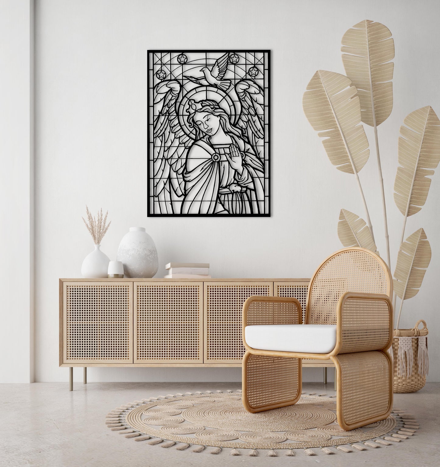 Silent Glow Metal Wall Decor | Graceful Artistic Sculpture