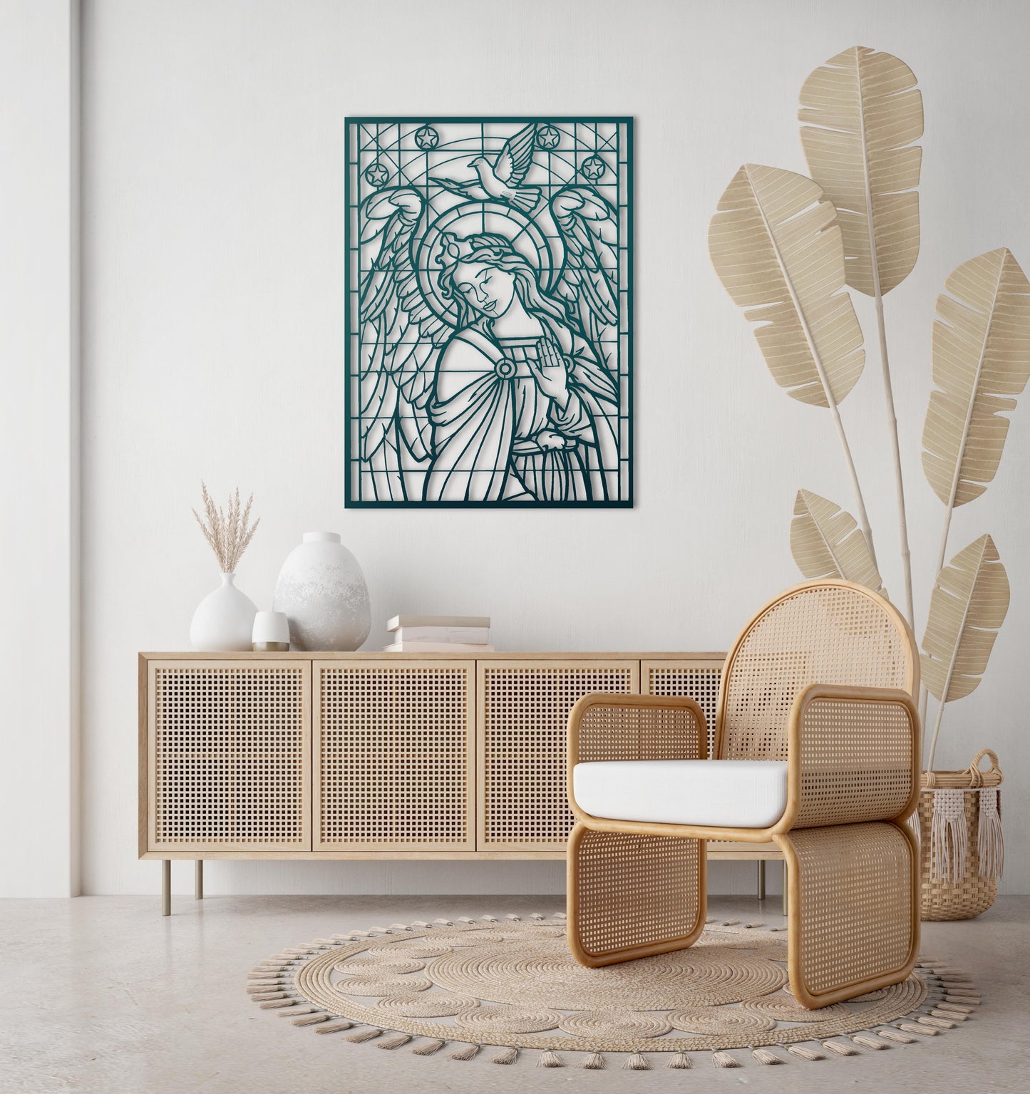 Silent Glow Metal Wall Decor | Graceful Artistic Sculpture