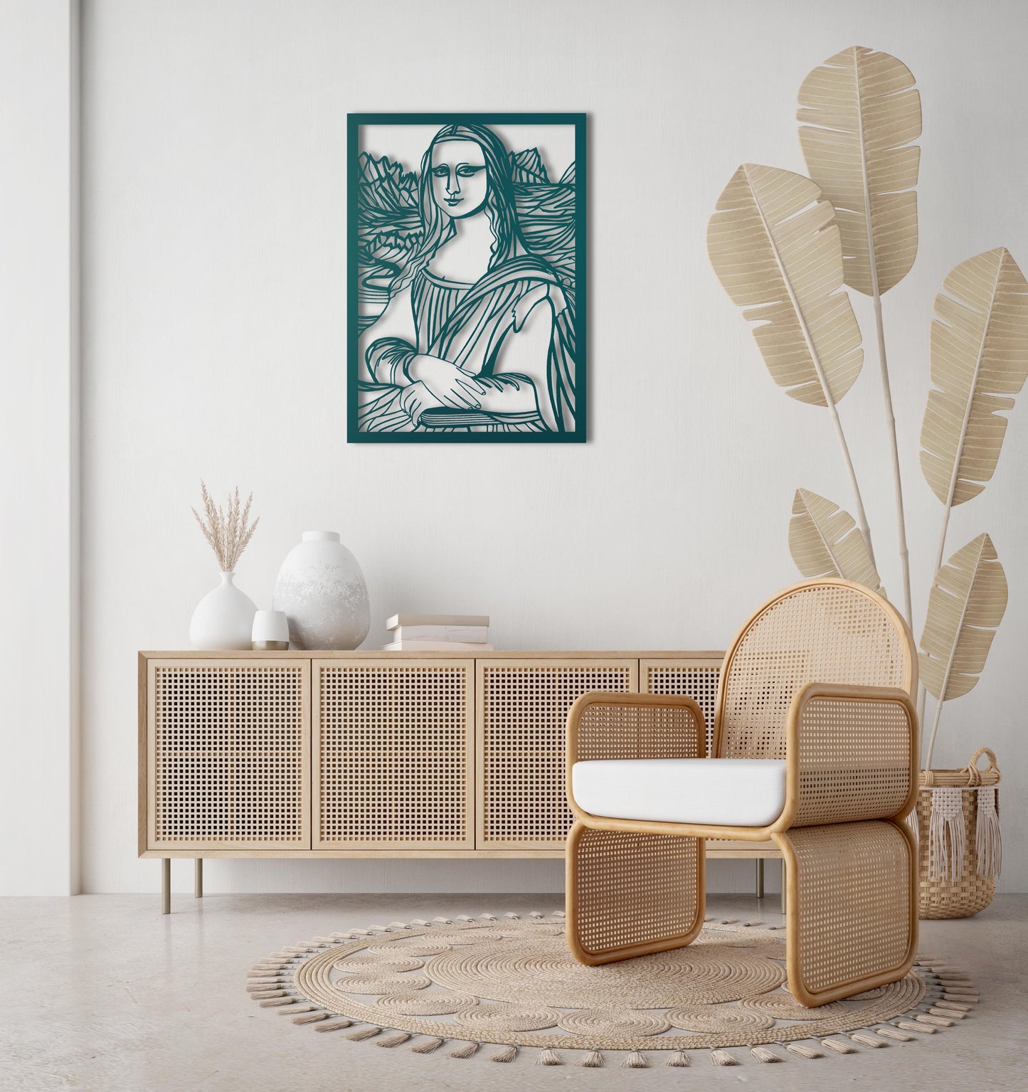 Timeless Mona Lisa Metal Wall Decor | Classic Renaissance Art Piece