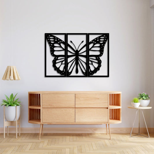 Wings of Grace – 3-Piece Butterfly Metal Wall Art Set