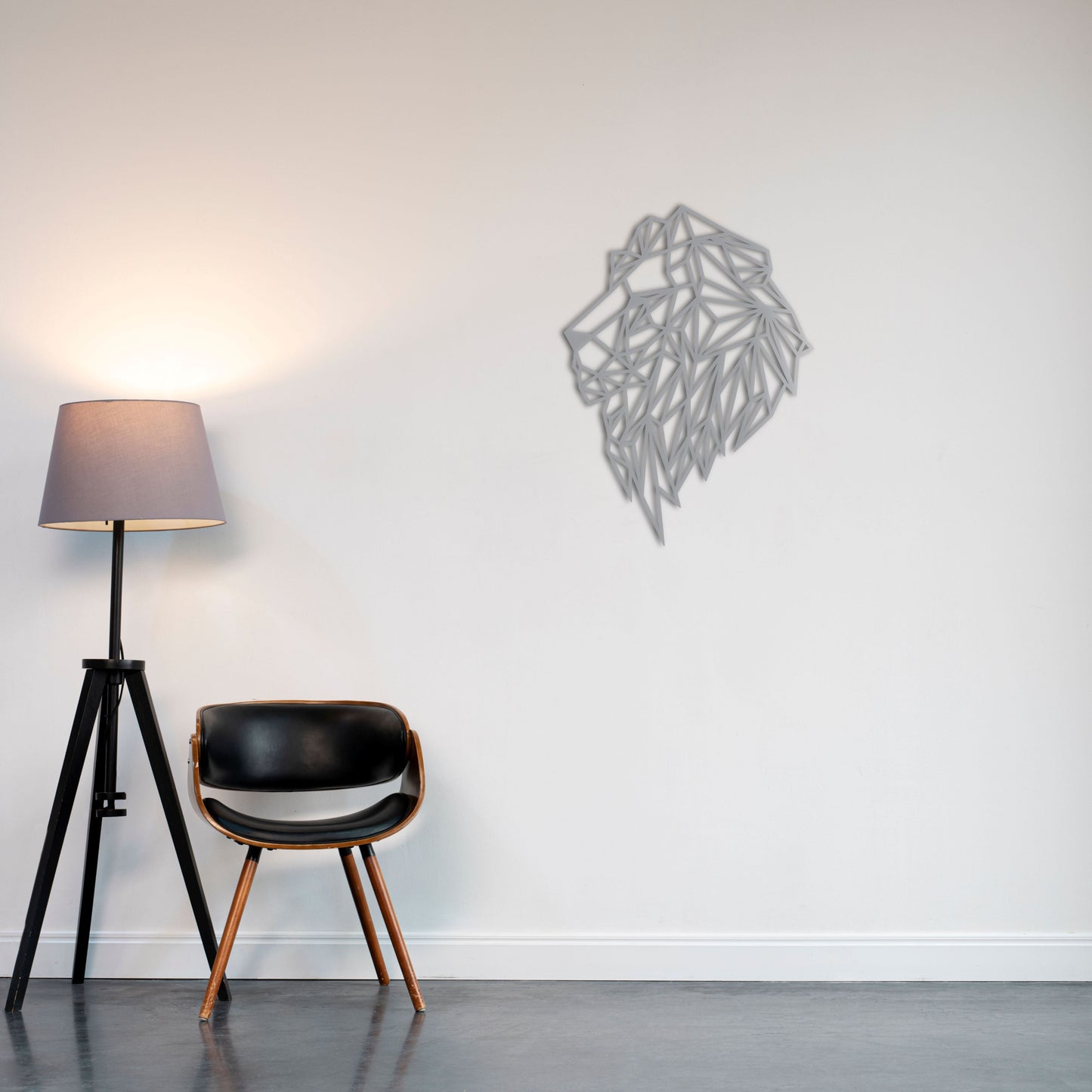Geometric Majesty Lion Metal Wall Decor | Modern Artistic Sculpture
